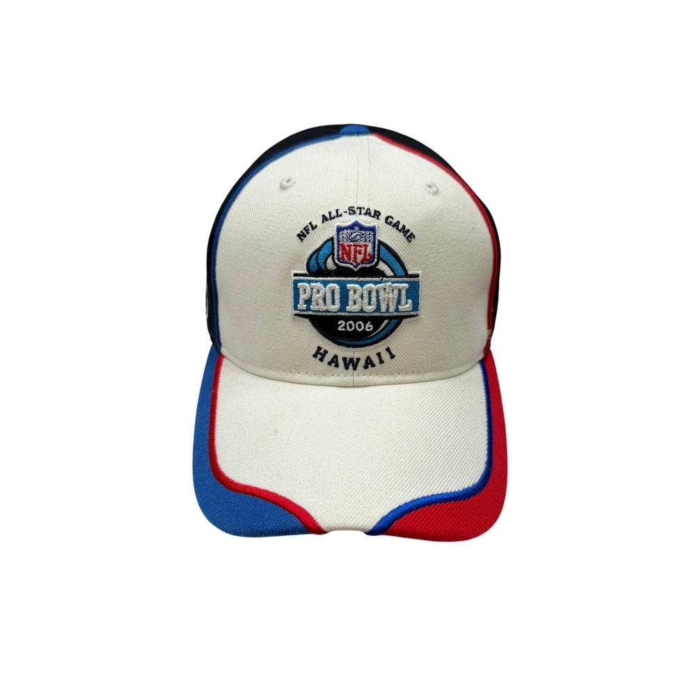 Reebok NFL Pro Bowl 2006 Hawaii‎ Hat Mens White Navy Red Adjustable OSFA